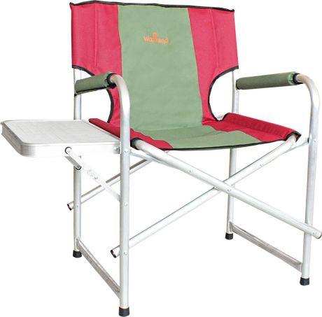 Кресло складное Woodland "Super Max+", со столиком, цвет: красный, оливковый, 55 x 62 x 63 см