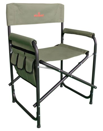 Кресло складное Woodland "Outdoor Plus", цвет: оливковый, черный, 56 x 57 x 50 (81) см