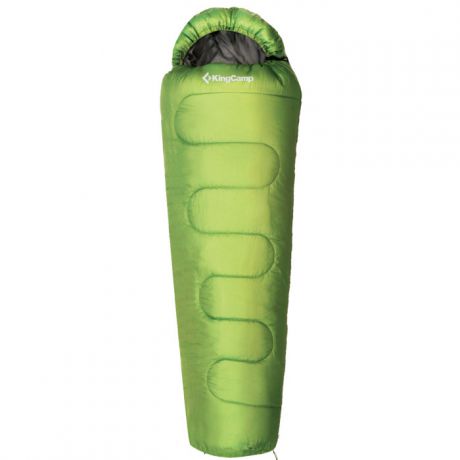 Спальный мешок KingCamp "Treck 450L KS3193", правосторонняя молния, цвет: зеленый