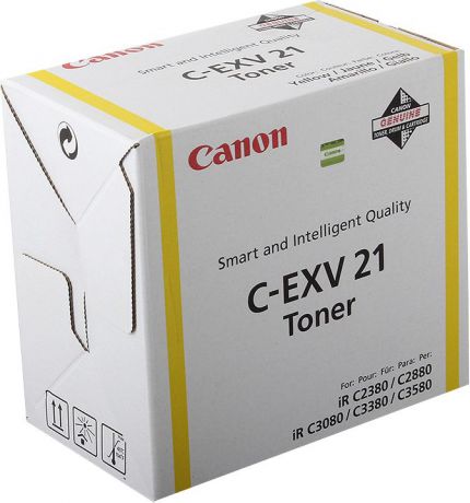 Картридж Canon C-EXV21Y, желтый, для лазерного принтера, оригинал