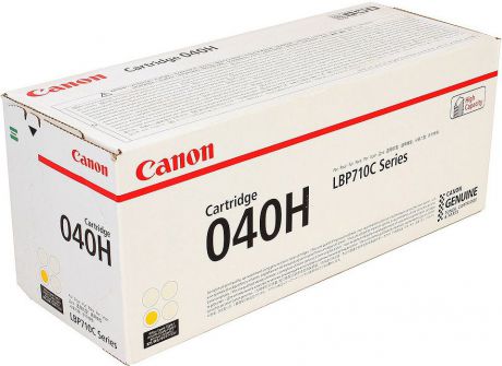 Картридж Canon 040 H Y, желтый, для лазерного принтера, оригинал