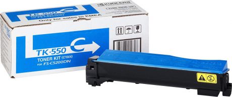 Картридж Kyocera TK-550C, голубой, для лазерного принтера