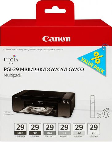 Картридж Canon PGI-29, разноцветный, для струйного принтера, оригинал