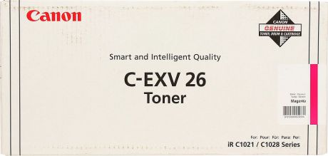 Картридж Canon C-EXV26M, пурпурный, для лазерного принтера, оригинал