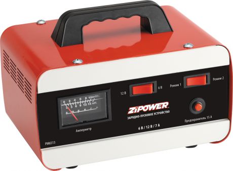 Пуско-зарядное устройство Zipower, PM6513, с функцией автоматического отключения, 6/12В, 2А