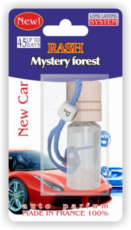 Автомобильный ароматизатор RASH подвесной с деревянной буковой крышкой Mystery forest NEW CAR