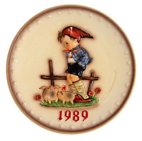 "Hummel", декоративная тарелка. Фарфор, роспись. Гебель, Германия, 1989 год