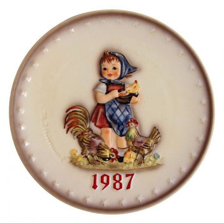 "Hummel" 1987 год, декоративная тарелка. Фарфор, роспись. Гебель, Германия, конец ХХ вв.