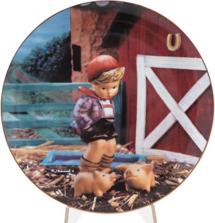 Тарелка "Мальчик фермер". Фарфор, роспись, деколь. The Dunbery Mint по заказу Hummel, США, конец XX века