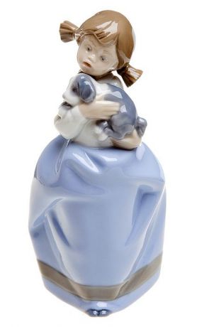 Lladro. Статуэтка "Девочка с собачкой". Фарфор, ручная роспись. Nao для Lladro, Испания (Валенсия), 1987 год