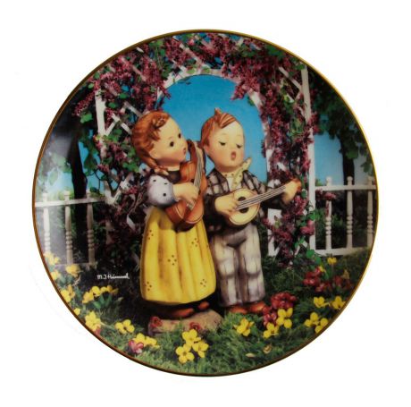 Тарелка "Маленькие музыканты". Фарфор, роспись, деколь. The Dunbery Mint по заказу Hummel, США, конец XX века