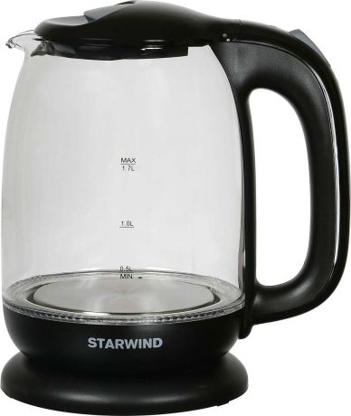 Чайник Starwind SKG1210, 2200Вт, 1,7л, Black