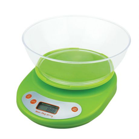 Кухонные весы Migliores Электронные с чашей, зеленый, серебристый