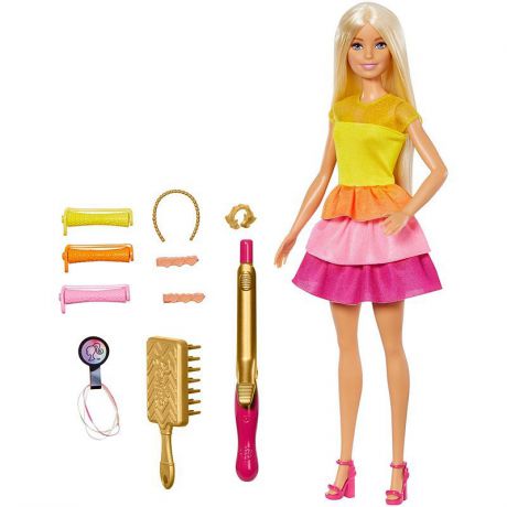 Кукла Barbie в модном наряде с аксессуарами для волос