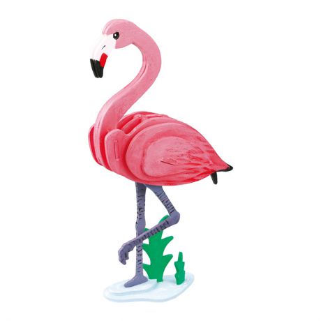 Деревянные 3Д конструкторы c красками "Фламинго"