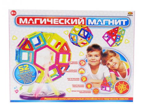 Магнитный конструктор Abtoys Магический магнит, PT-00743, мультиколор