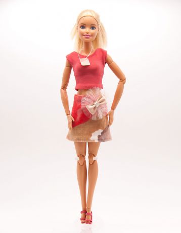 Топ-майка и юбка для куклы 29 см Евгения