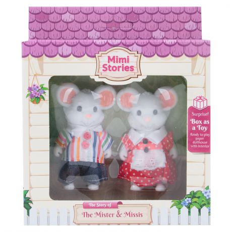 Набор фигурок Mimi Stories Семья мышей, MS-100089398, 2 шт