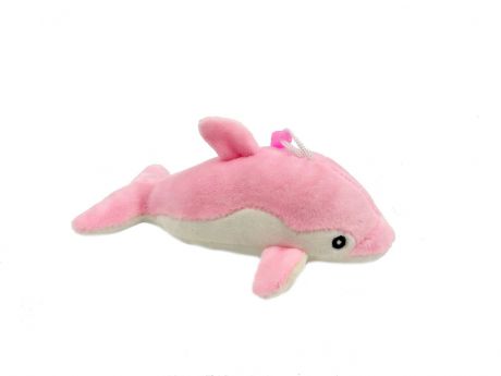Мягкая игрушка АБВГДЕЙКА Дельфин Софтик, розовый, 15 см