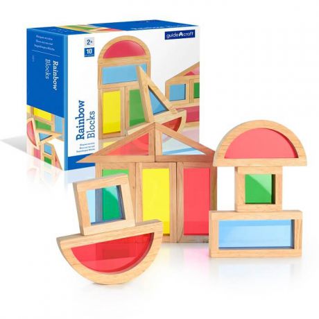Guide Craft Сортер Rainbow Blocks Радужные блоки набор 10 деталей