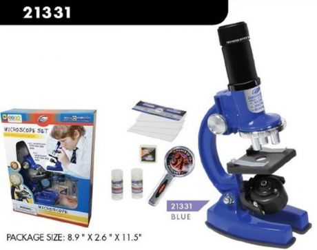 Развивающая игрушка Eastcolight Опыты с микроскопом и аксессуарами, 21331, синий, 33 предмета