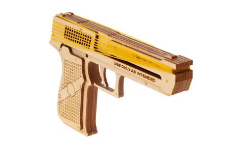 Развивающая игрушка Wood Machine Резинкострел Пистолет "Беретта" - конструктор