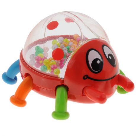 Развивающая игрушка-погремушка Mioshi "Жук", цвет: красный