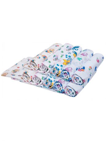 Пеленки для новорожденных ситцевые Чудо-чадо "Для самых маленьких", ПТС05-003, 10 шт