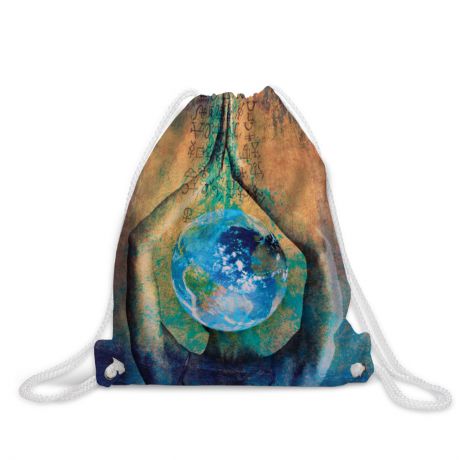 Рюкзак-мешок "Мысли земли" непромокаемый, 38x40 см