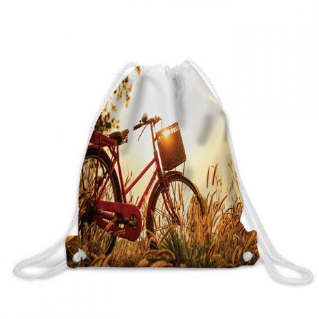 Рюкзак-мешок "Оставленный велосипед" непромокаемый, 38x40 см
