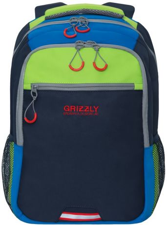 Рюкзак Grizzly, RU-922-3/3, салатовый, синий