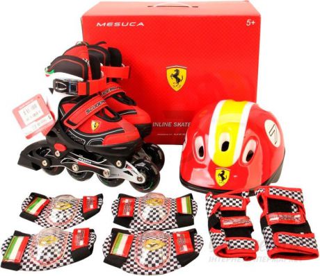 Комплект: Роликовые коньки+защита Ferrari