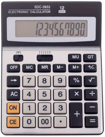 Калькулятор SDC-3933, настольный, 12-разрядный, 135934, мультиколор