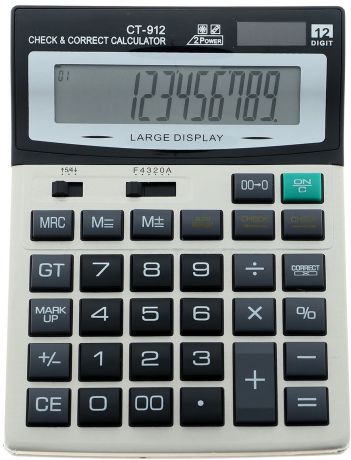 Калькулятор CT-912, настольный, 12-разрядный, 588178, мультиколор