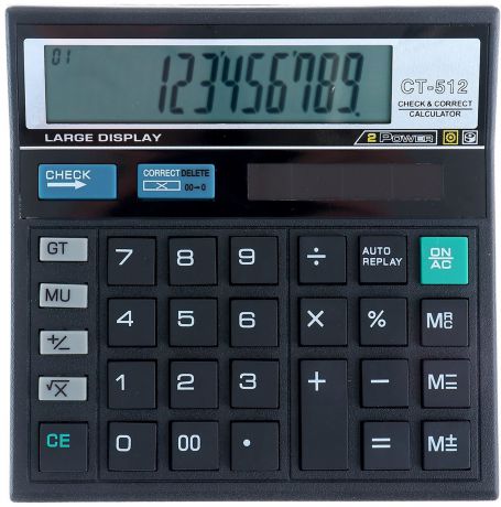 Калькулятор CT-512, настольный, 12-разрядный, 588181, мультиколор