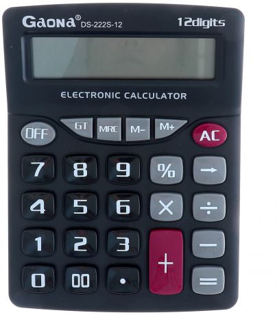 Калькулятор 222S-12, настольный, 12-разрядный, 1968930, мультиколор