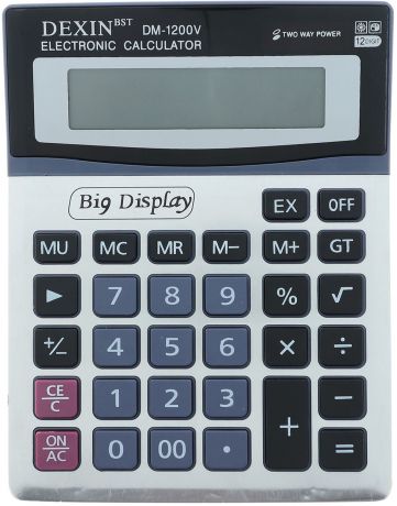 Калькулятор 1200V, настольный, 12-разрядный, 588177, мультиколор