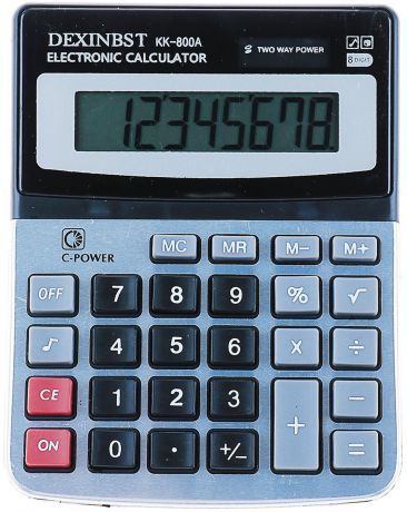 Калькулятор KK-800A, настольный, 08-разрядный, 589585, мультиколор