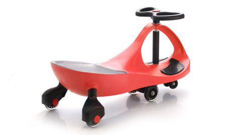 Машинка детская с полиуретановыми колесами красная БИБИКАР