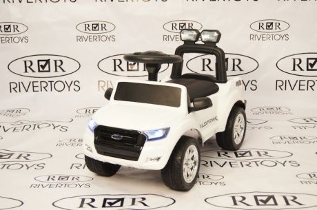 Толокар-электромобиль Rivertoys Ford Ranger DK-P01-P лицензионная модель, цвет: белый
