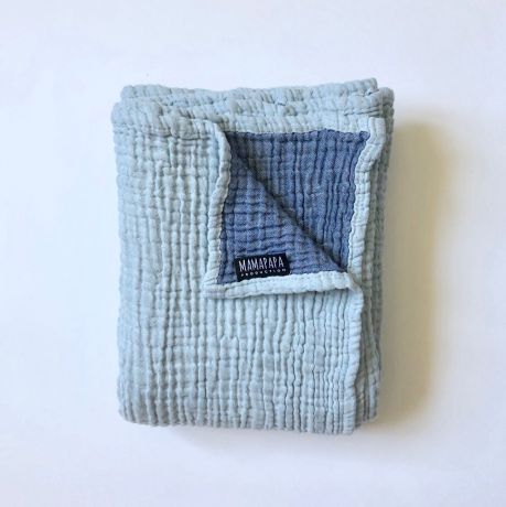 Муслиновое одеяло MamaPapa Пыльный голубой (120см*100см)