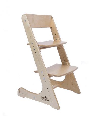 Детский растущий стул Конёк Горбунёк натуральный без покрытия (цвет каркаса: береза без лака)