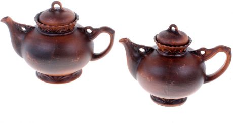 Чайный набор посуды Карачун, коричневый, 2 предмета