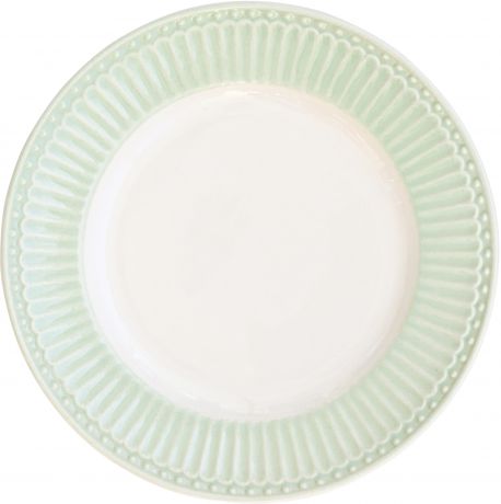 Тарелка десертная "Alice", цвет: зеленый, диаметр 17,5 см