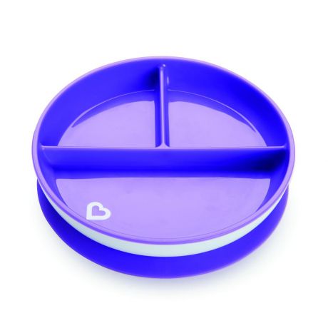 Munchkin детская тарелочка порционная на присоске Фиолетовый 6+