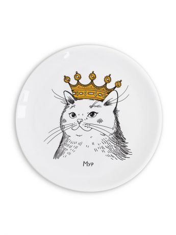 Тарелка Кошка в короне, 25см