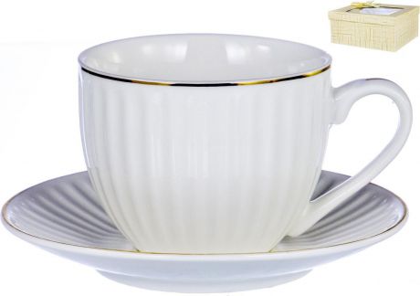 Набор чайный Balsford "Грация", 101-01011, белый, золотой, 2 предмета