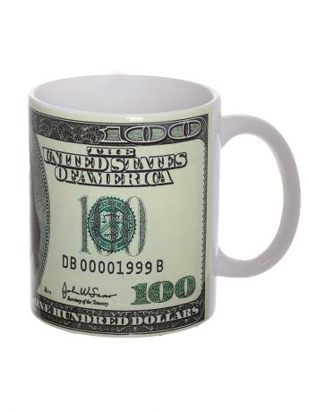 EverestPrint 201706515 Кружка сувенирная 100 долларов Белый