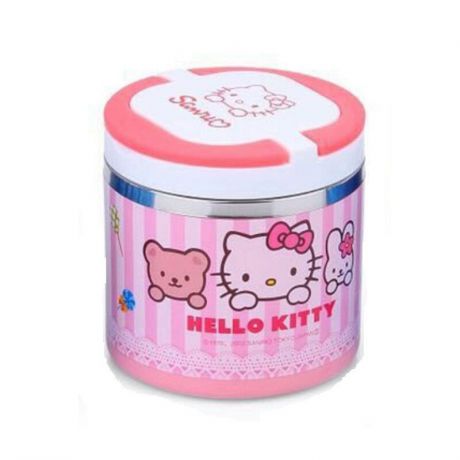 Ланч-бокс Migliores Контейнер с термо крышкой с ручками (Hello Kitty), розовый
