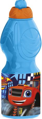 Бутылка детская Stor "Вспыш и чудо-машинки", фигурная, 85932, синий, 400 мл